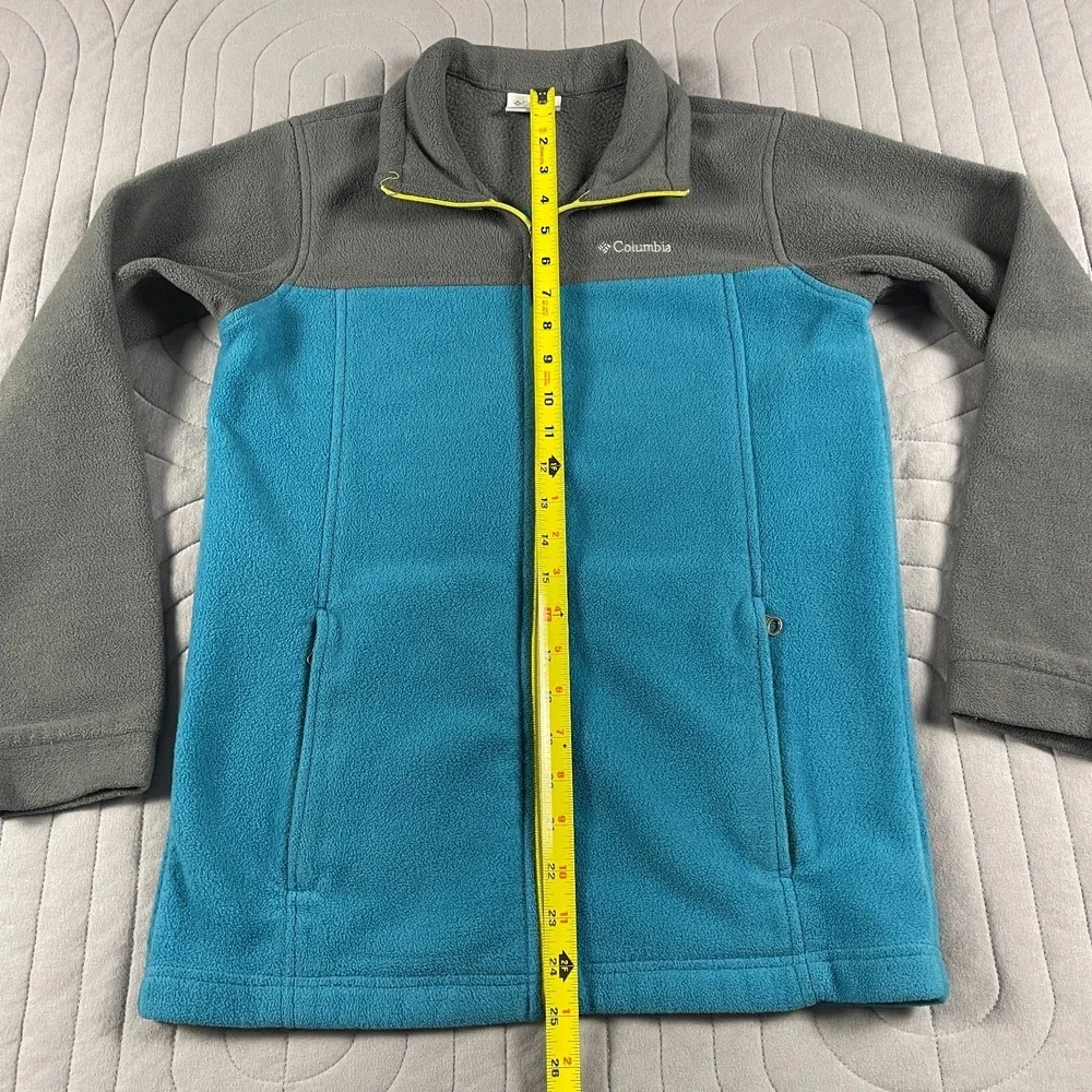 Columbia Steens Mountain II Fleece Jacket Boys Size Large Blue Gray Full Zip